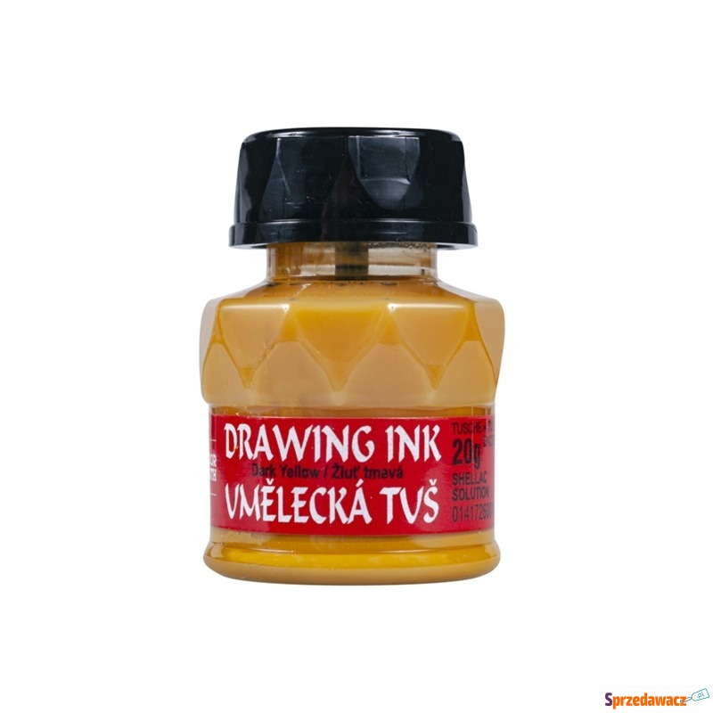 KIN TUSZ KREŚLARSKI ART 2260 DARK YELLOW 20 G. - Rapidografy, stalówki,... - Wrocław