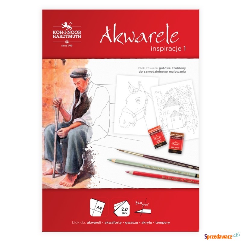 KIN BLOK INSPIRACJE - AKWARELE A4, 20 ARK. 320... - Pozostałe  - Lublin