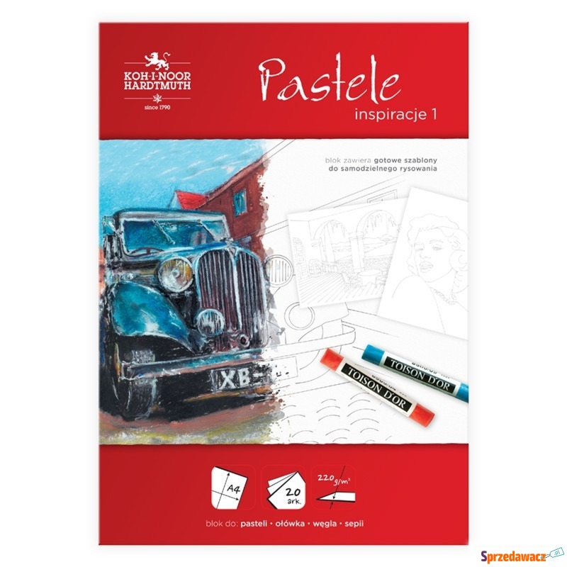 KIN BLOK INSPIRACJE - PASTELE A4, 20 ARK. 220... - Pozostałe  - Nowy Dwór Mazowiecki