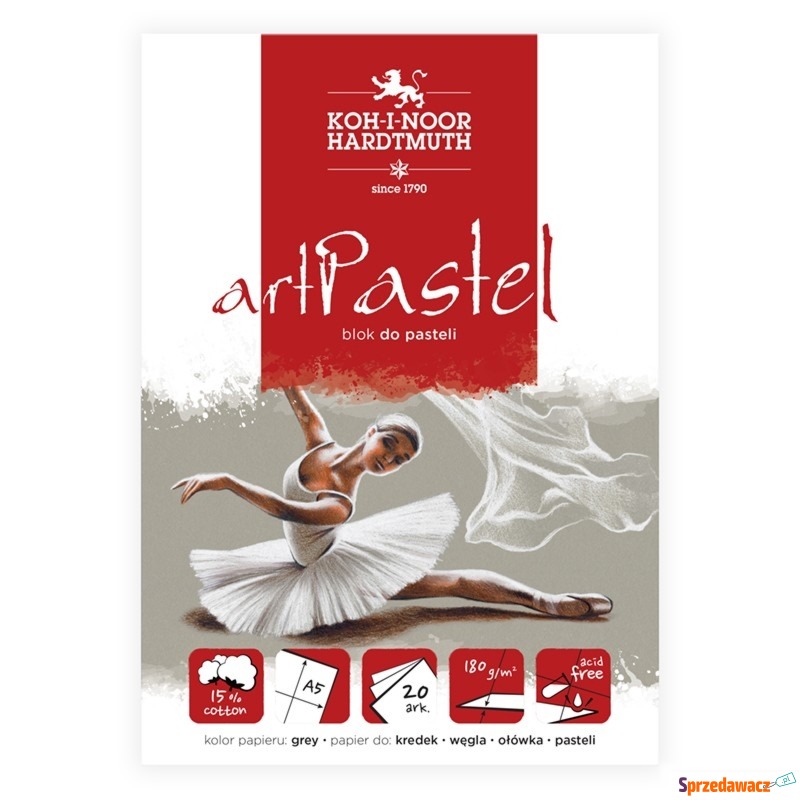 KIN BLOK DO PASTELI  ARTPASTEL  GREY  A5 20 ARK.... - Pozostałe  - Bytom