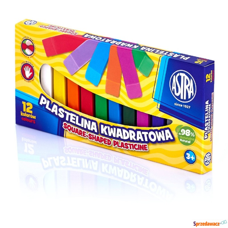 Plastelina 12 kolorów kwadratowa Astra - Artykuły papiernicze... - Katowice
