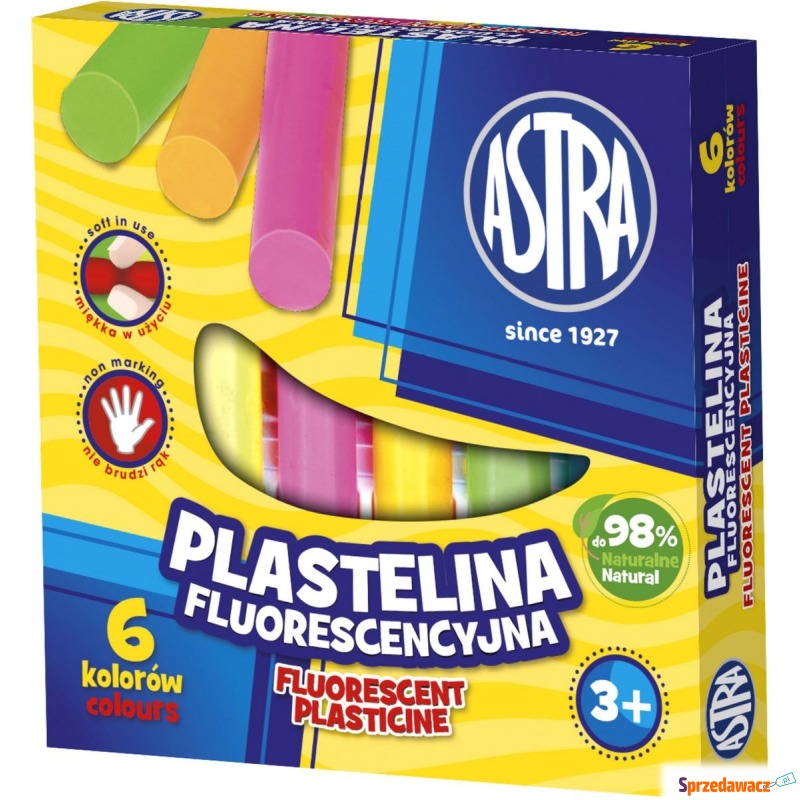 Plastelina 6 kolorów fluorescencyjne Astra - Artykuły papiernicze... - Radom