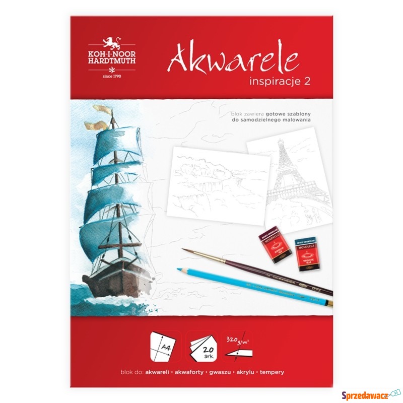 KIN BLOK INSPIRACJE2 - AKWARELE A4, 20 ARK. 320... - Pozostałe  - Kwidzyn