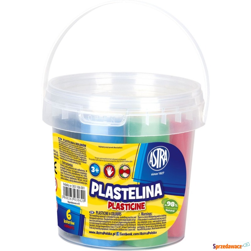 Plastelina Astra 6 kolor wiaderko - Artykuły papiernicze... - Inowrocław
