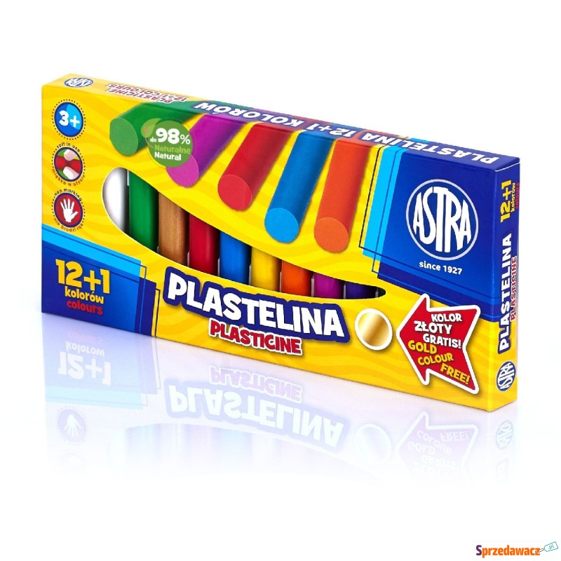 Plastelina szkolna Astra 12 kolorów + 1 gratis - Artykuły papiernicze... - Mrągowo