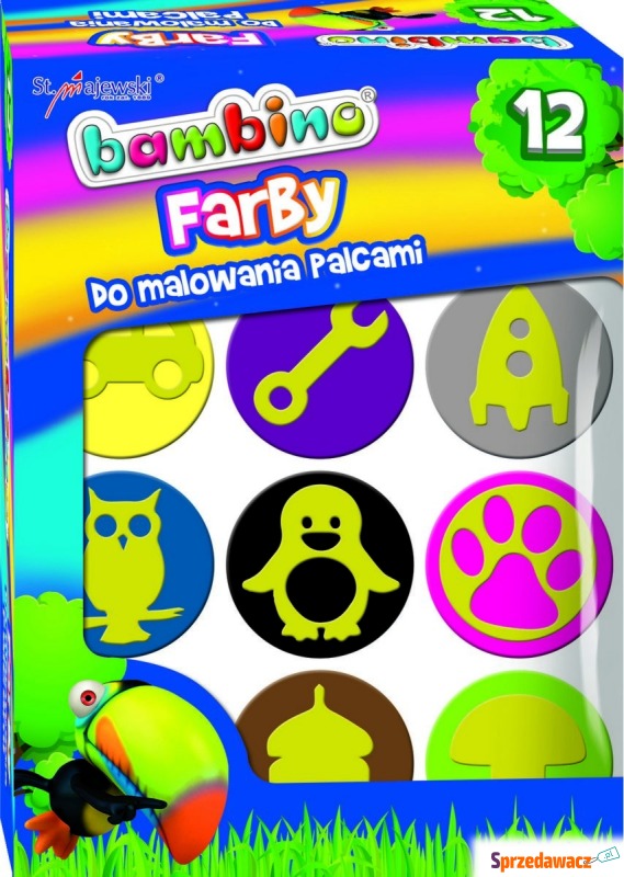 Farby do malowania palcami 12 kolorów Bambino - Farby - Inowrocław