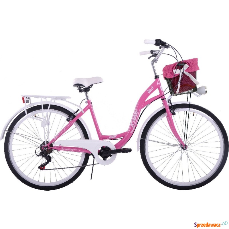 Kozbike Kozbike City 28 7s rower różowo - biały... - Rowery miejskie - Lębork