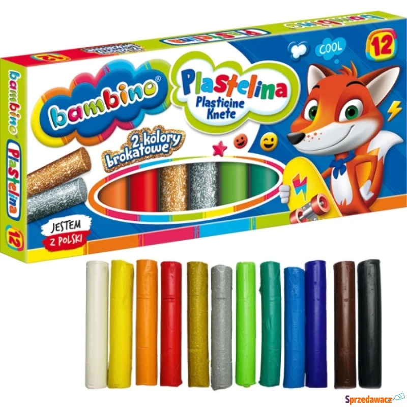 Plastelina 12 kolorów Bambino - Artykuły papiernicze... - Lublin