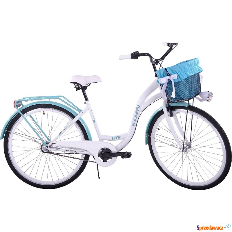 Kozbike K21 Rower miejski damski 28 biało-morski... - Rowery miejskie - Bydgoszcz
