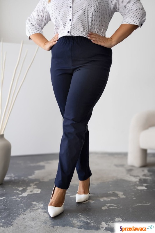 Granatowe spodnie Alex PLUS SIZE XXL - Spodnie damskie - Mrągowo