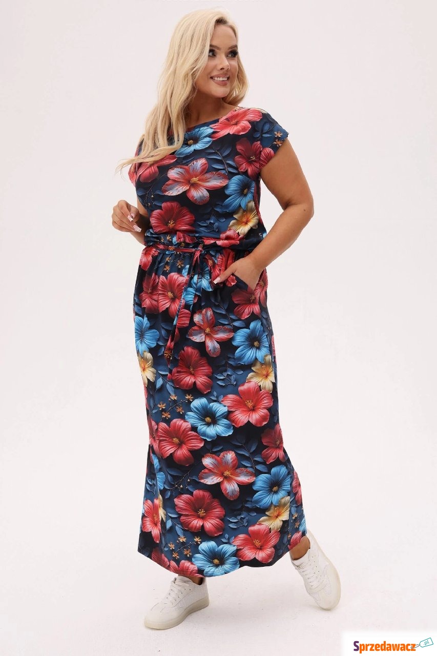 Granatowa sukienka Florida MAXI...