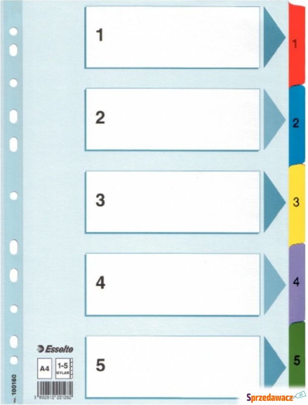 Przekladki A4 numeryczne 1-5 E...