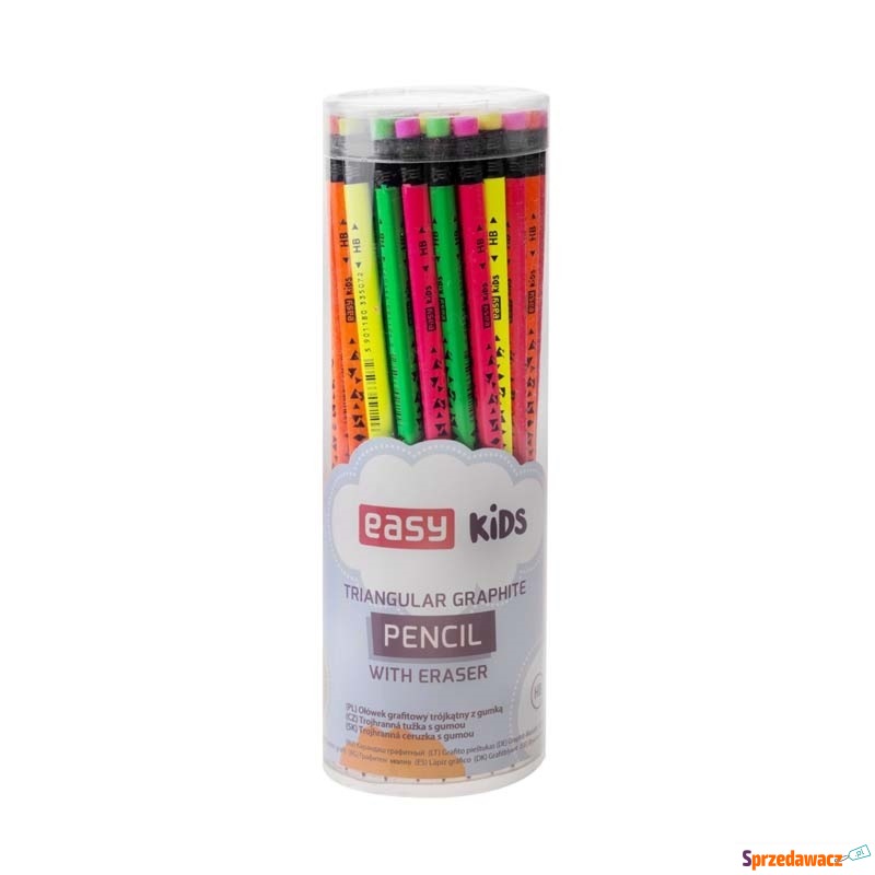 Ołówek Easy kids fluo z gumka 48...