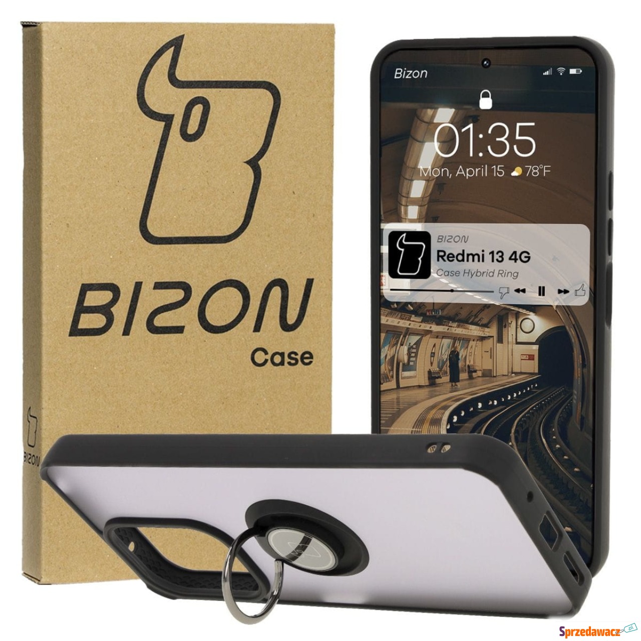Etui z uchwytem na palec Bizon...
