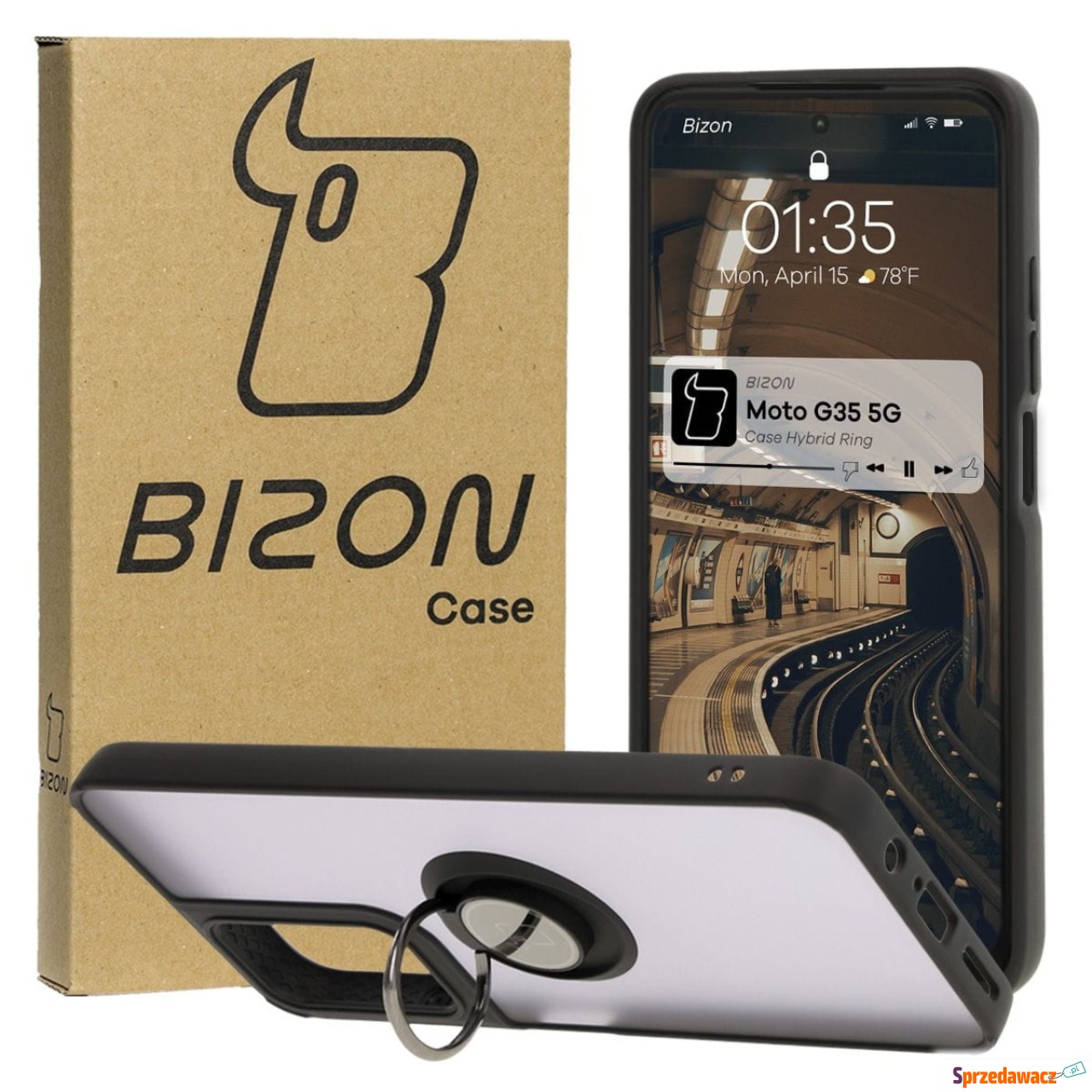 Etui z uchwytem na palec Bizon...