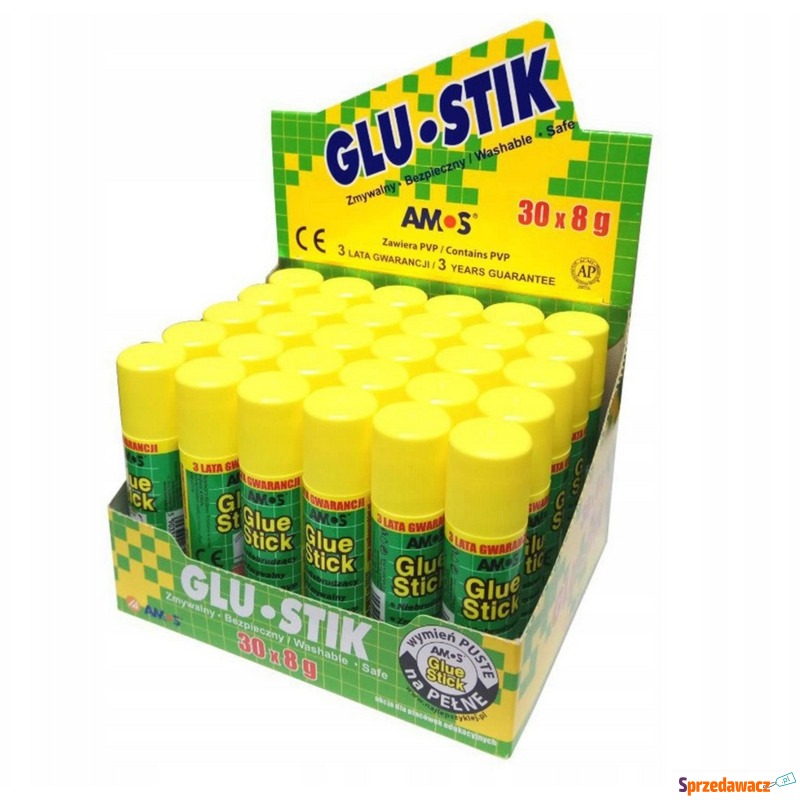 Klej sztyft Amos 8g 30 sztuk paczka...