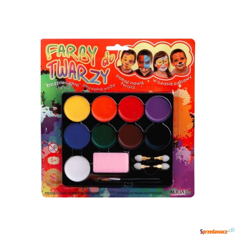 Farby do malowania twarzy 9 ko...