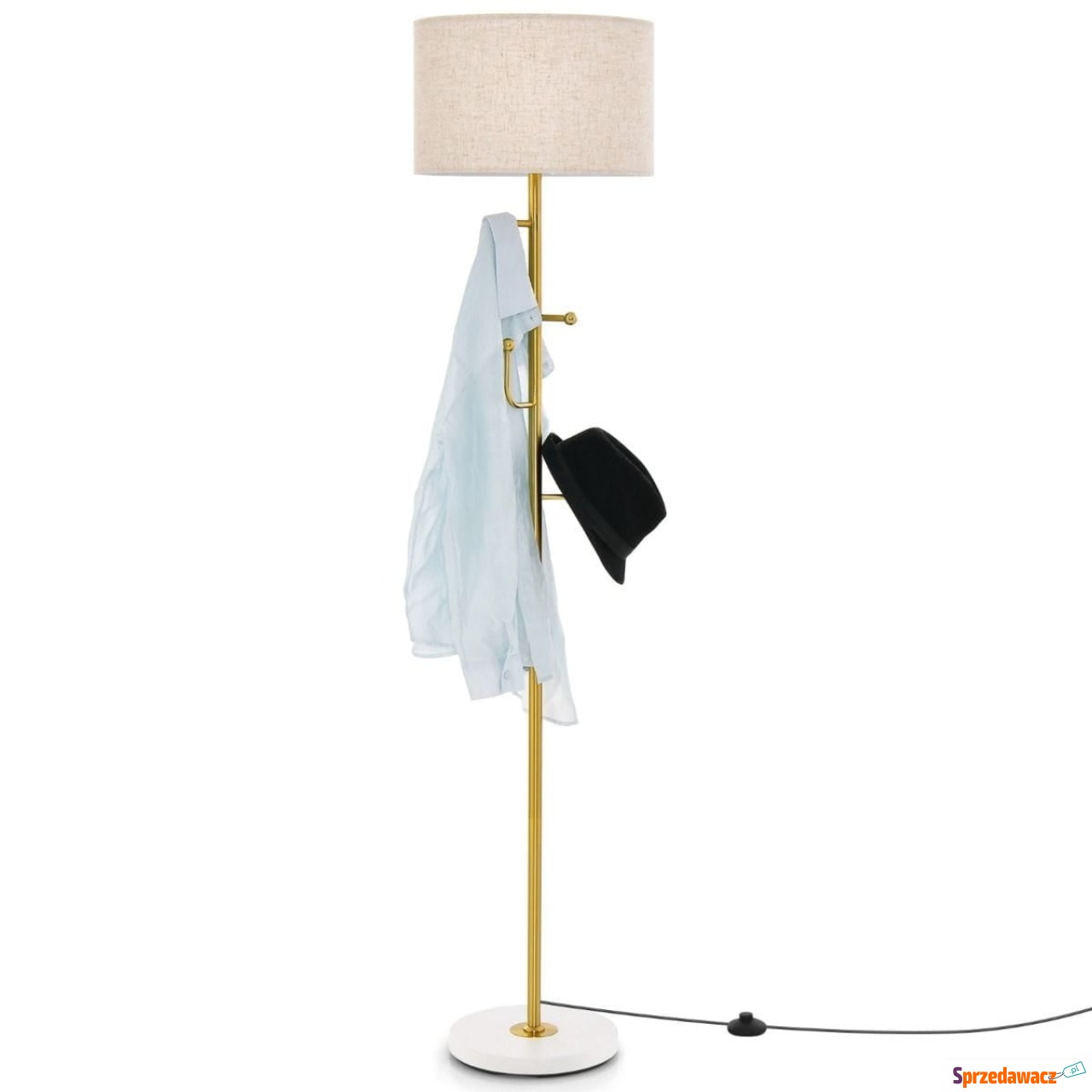 Lampa podłogowa z abażurem i w...