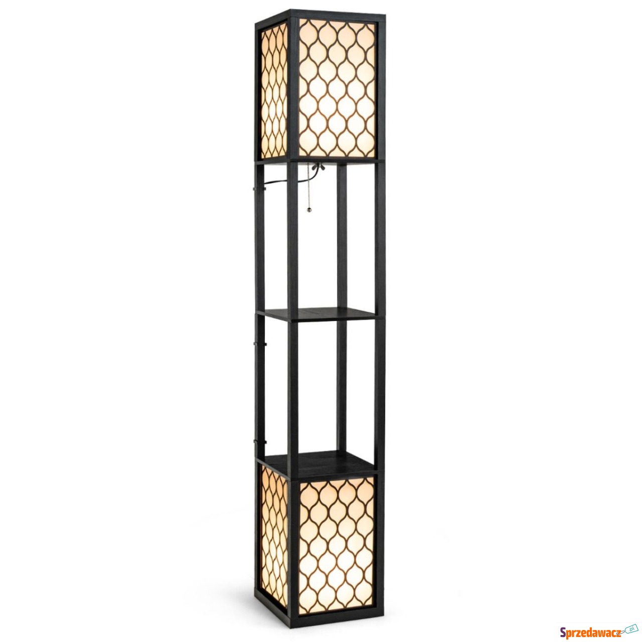 Lampa podłogowa z 2 półkami