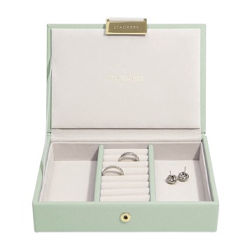 SELSEY Szkatułka na biżuterię Pebble Mini Jewellery Box zieleń szałwi - Genesis