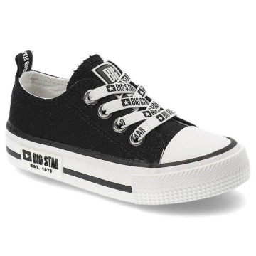 Czarne Trampki Big Star Dziecięce Buty Wsuwane