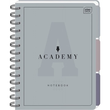 Kołozeszyt A4 100 krata Academy PP przekladki Interdruk