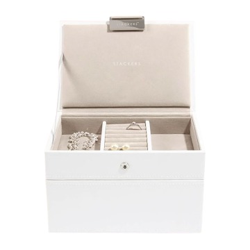 SELSEY Szkatułka na biżuterię Classic Jewellery Box 13x18 cm biała - Genesis