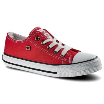 Trampki damskie Big Star, wykonane z materiału tekstylnego typu canvas z klasycznym sznurowaniem gum