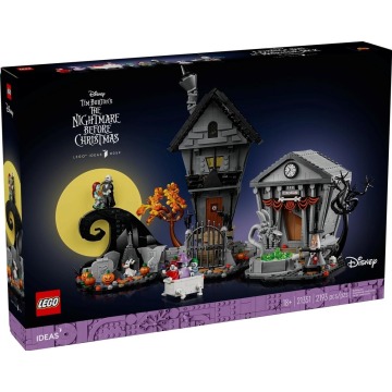 Klocki konstrukcyjne LEGO Ideas 21351 Disney: Miasteczko Halloween Tima Burtona