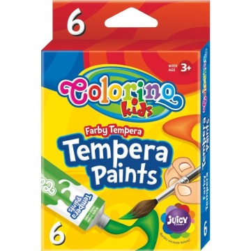 Farby tempera Colorino 6 kolorów 12ml w tubie
