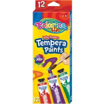 Farby tempera Colorino 12 kolorów 12ml w tubie