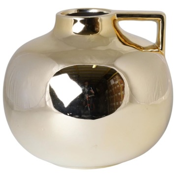 SELSEY Wazon Opporo ceramiczny szeroki złoty - Genesis