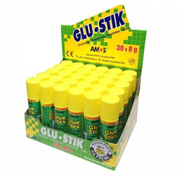 Klej sztyft Amos 8g 30 sztuk paczka display