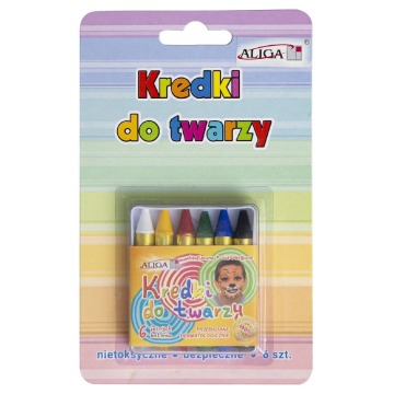 Kredki do malowania twarzy 6 kolorów