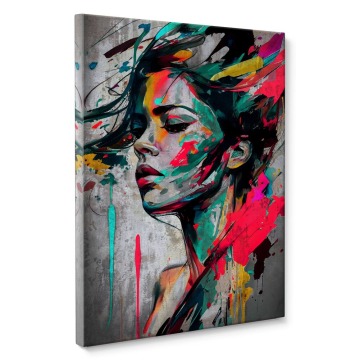 SELSEY Obraz Paint Face 100x70 cm wielokolorowy - Genesis