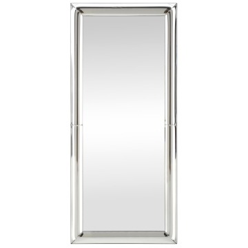 SELSEY Lustro ścienne Abisso 162x72 cm w srebrnej ramie gięte szkło - Genesis