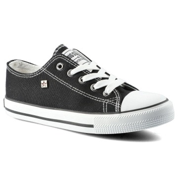 Trampki damskie Big Star, wykonane z materiału tekstylnego typu canvas z klasycznym sznurowaniem gum
