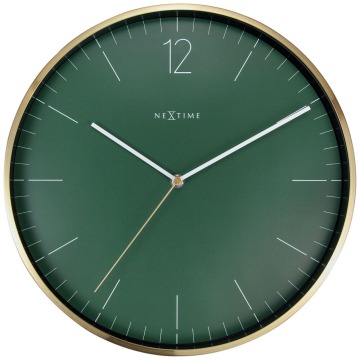 SELSEY Zegar ścienny Essential 34 cm zielono-złoty - Genesis