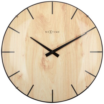 SELSEY Zegar ścienny Edge Wood Dome średnica 35 cm brązowy - Genesis