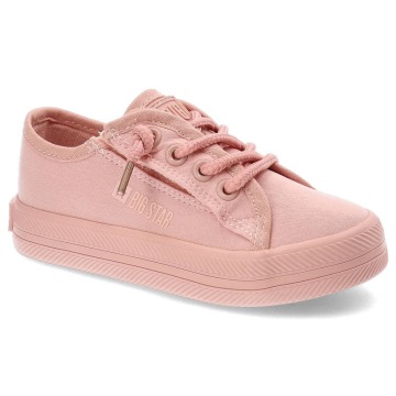 Różowe Trampki Big Star Dziecięce Buty Na Rzep