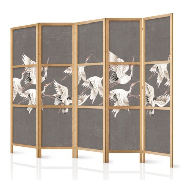 SELSEY Parawan japoński Ornament z żurawiami 225x161 cm - Genesis