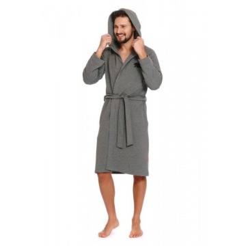 Szlafrok męski Doctor nap SWW 9768 ciemnoszary plus