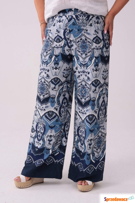 Satynowe spodnie Marina PLUS SIZE OVERSIZE XXL - Spodnie damskie - Gorzów Wielkopolski