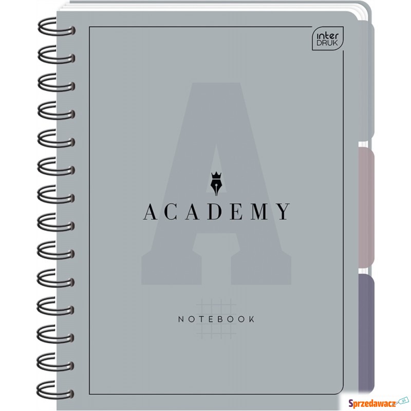 Kołozeszyt A4 100 krata Academy PP przekladki... - Notesy i zeszyty - Ciechanów