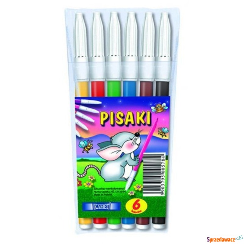 Flamastry dla dzieci Kamet 6 kolorów - Artykuły papiernicze... - Lublin