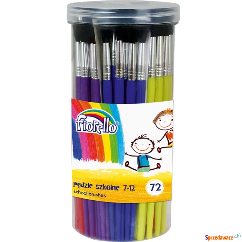 Pędzelki szkolne grube Fiorello 7-12 w tubie dla... - Artykuły papiernicze... - Gdańsk