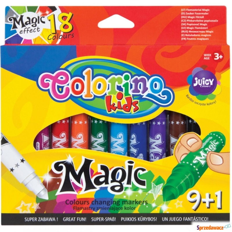 Flamastry Magic 10 kolorów Colorino magiczne... - Artykuły papiernicze... - Gostyń