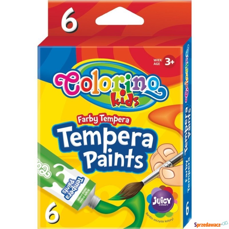 Farby tempera Colorino 6 kolorów 12ml w tubie - Farby - Płock