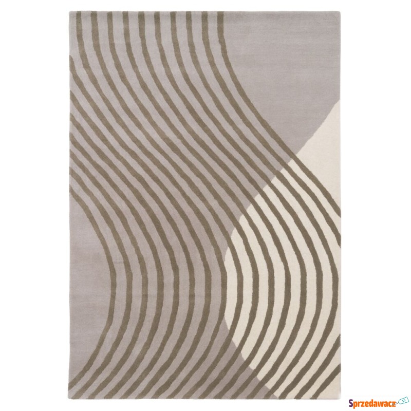 SELSEY Dywan Wave 160x230 cm z wełną beżowy -... - Dywany, chodniki - Ustka