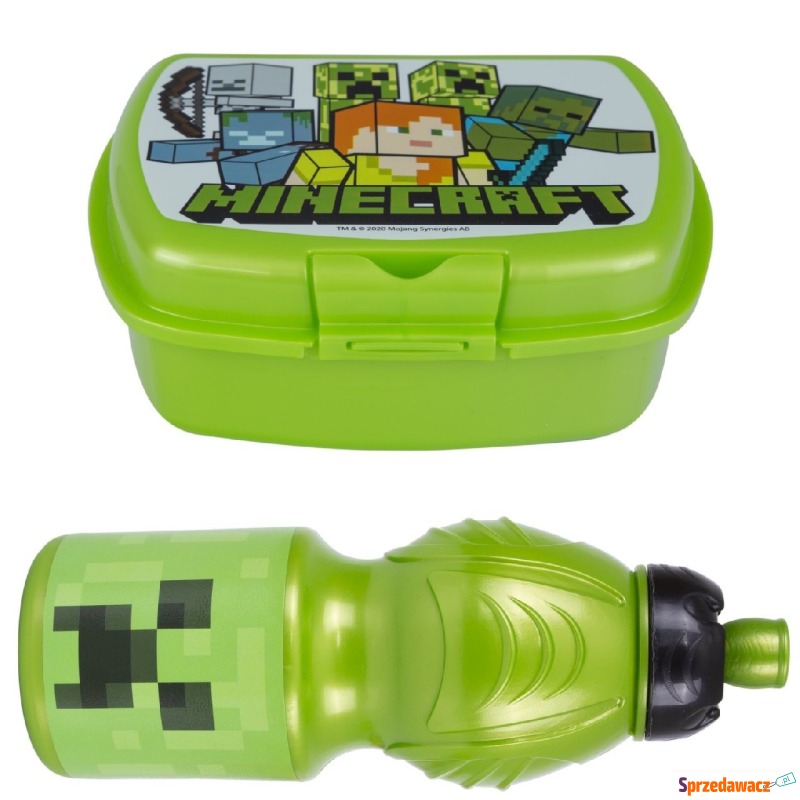 Śniadaniówka lunchbox + bidon MInecraft - Artykuły papiernicze... - Łódź